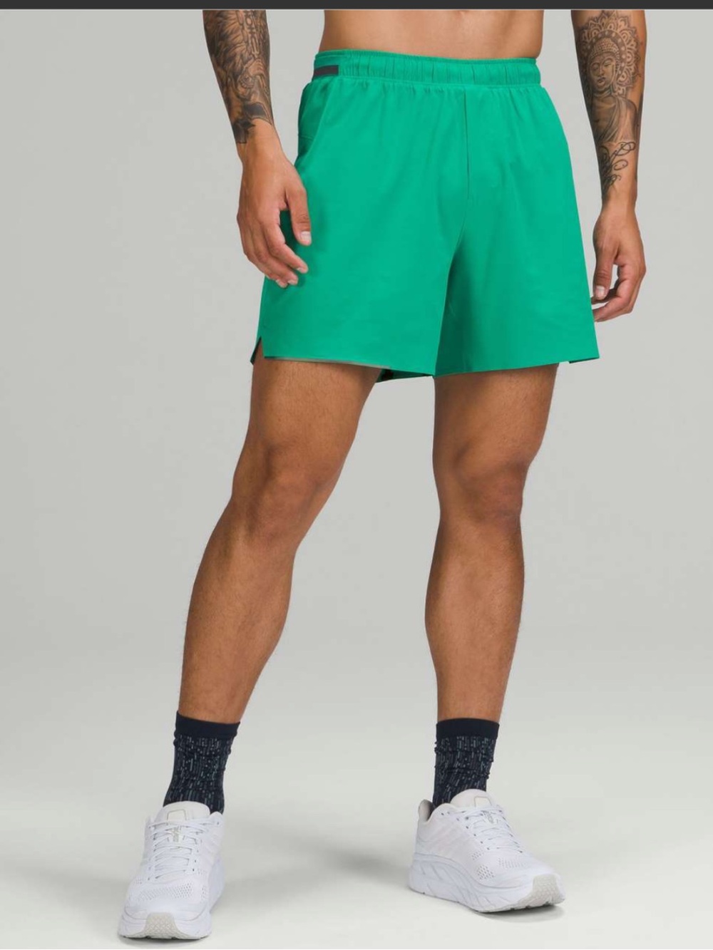 Men's Lululemon Surge Lined Athletic Shorts Emerald Ice Medium
